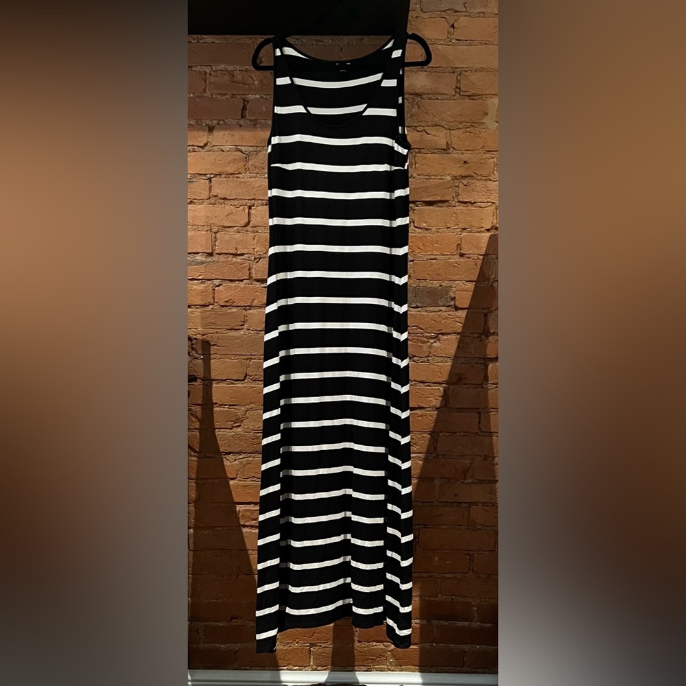 Ann Taylor Striped Maxi Dress - Large